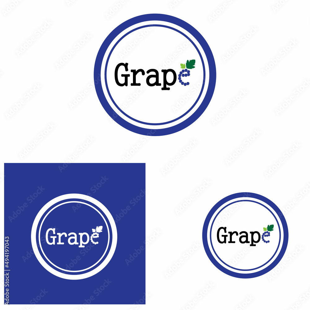 Grapes logo vector icon illustration design Grapes logo vector icon illustration design