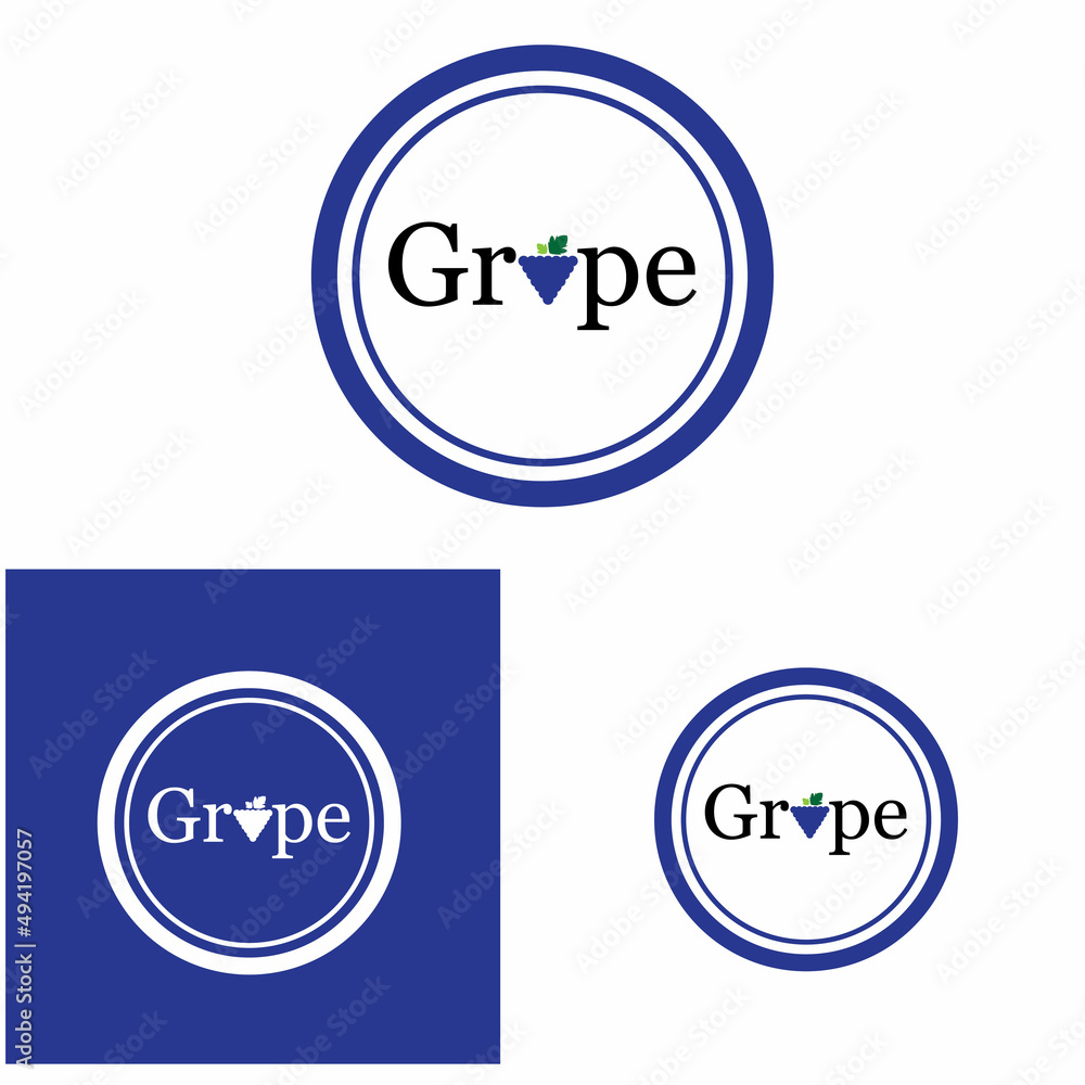 Grapes logo vector icon illustration design Grapes logo vector icon illustration design