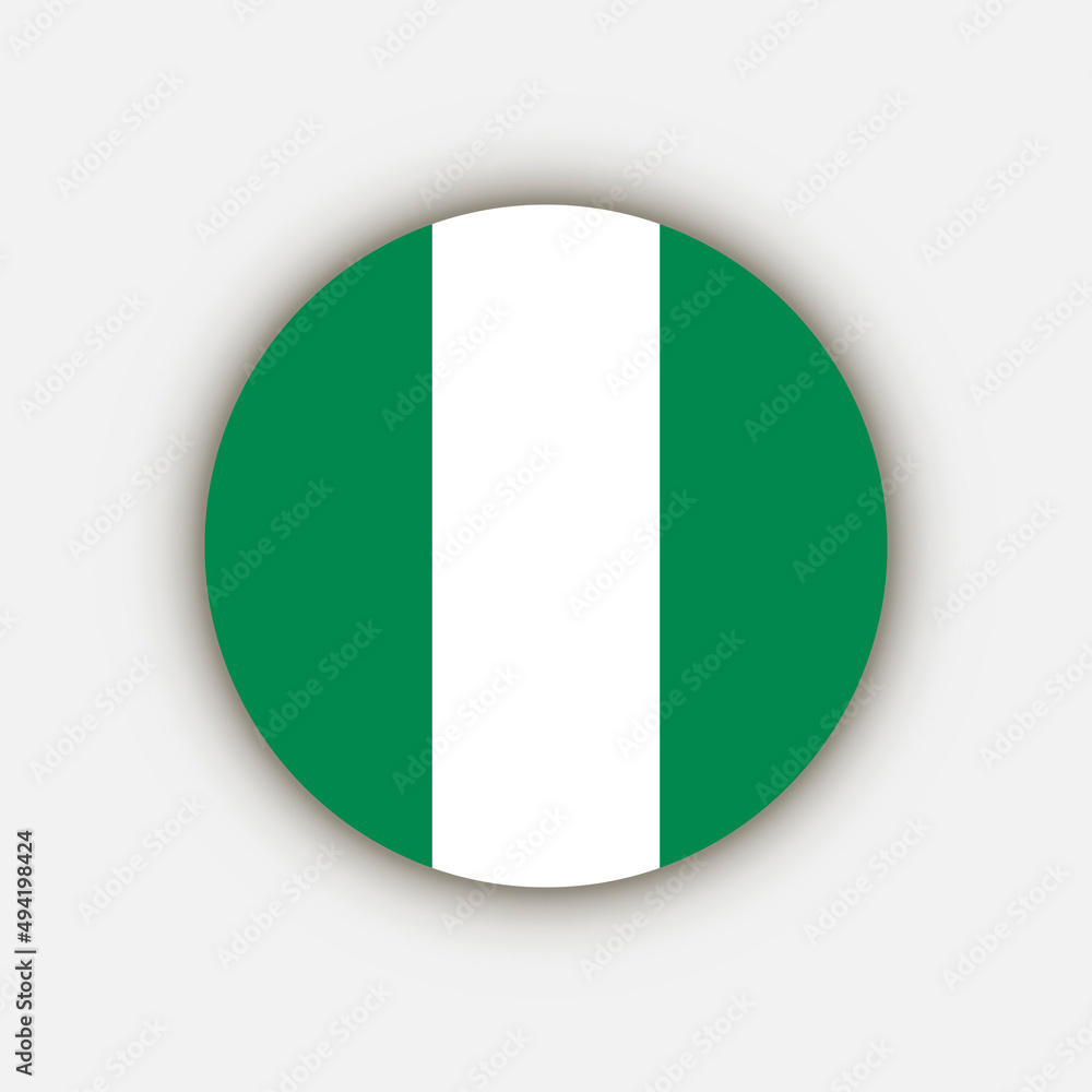 Country Nigeria. Nigeria flag. Vector illustration. Country Nigeria. Nigeria flag. Vector illustration.