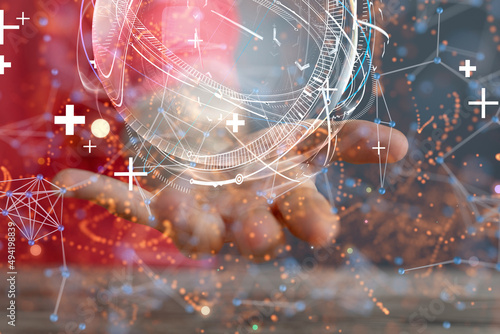 Fototapeta Naklejka Na Ścianę i Meble -  people network structure HR - Human resources management and recruitment