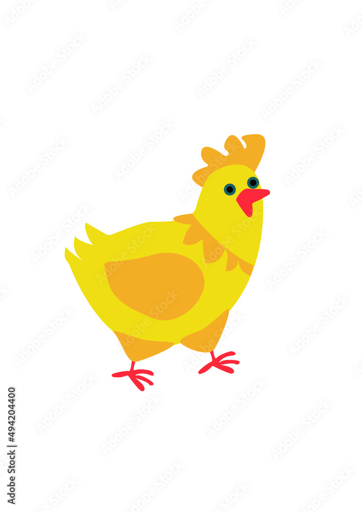 Chicken in bright colors, farm birds. Cute and funny colorful chicken cartoon vector illustration isolated on white background.
Chicken in bright colors, farm birds. Cute and funny colorful chicken cartoon vector illustration isolated on white background.