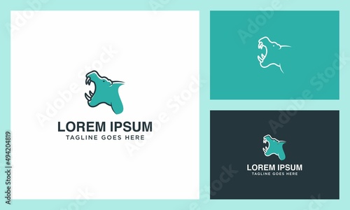 hippo head outline logo