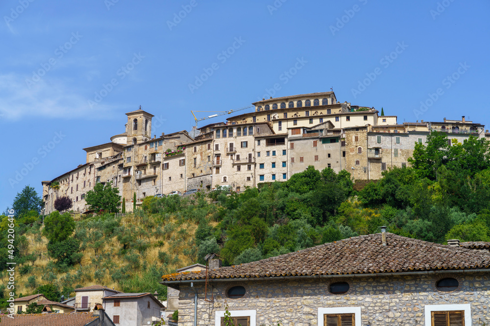 View of Contigliano, historic town in Rieti province