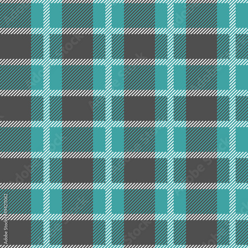 Blue and grey Scotland textile seamless pattern. Fabric texture check tartan plaid. Abstract geometric background for cloth, card, fabric. Monochrome graphic repeating design. Modern squared ornament