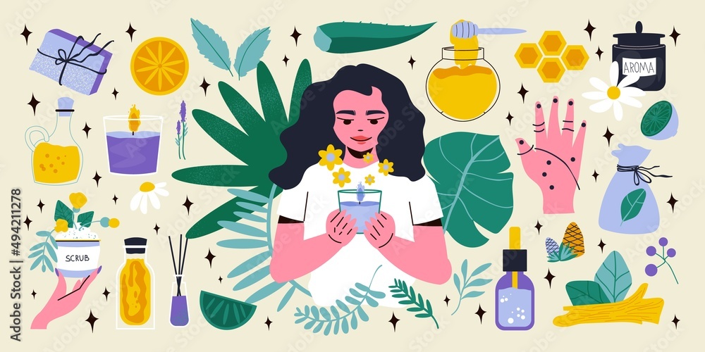 Herbal Medicine Big Icon Set Herbal Medicine Big Icon Set