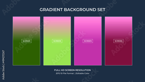 Soft color background on dark. Modern screen vector design for mobile app. Soft color abstract gradients.