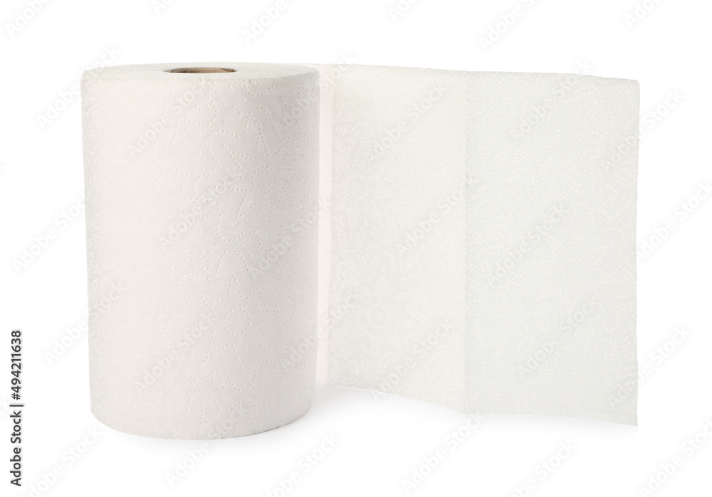 Roll of paper towels isolated on white Roll of paper towels isolated on white