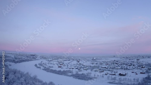 winter landscape with snow