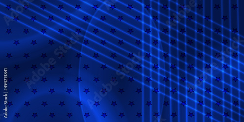 Abstract blue background with star