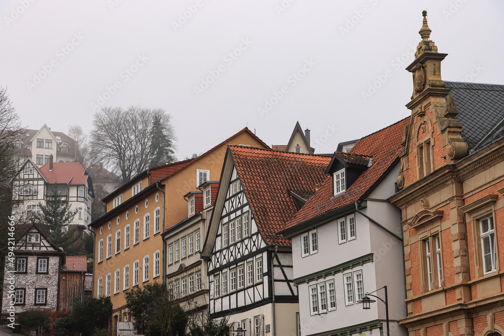 Eisenach; Häuserzeile am Pfarrberg