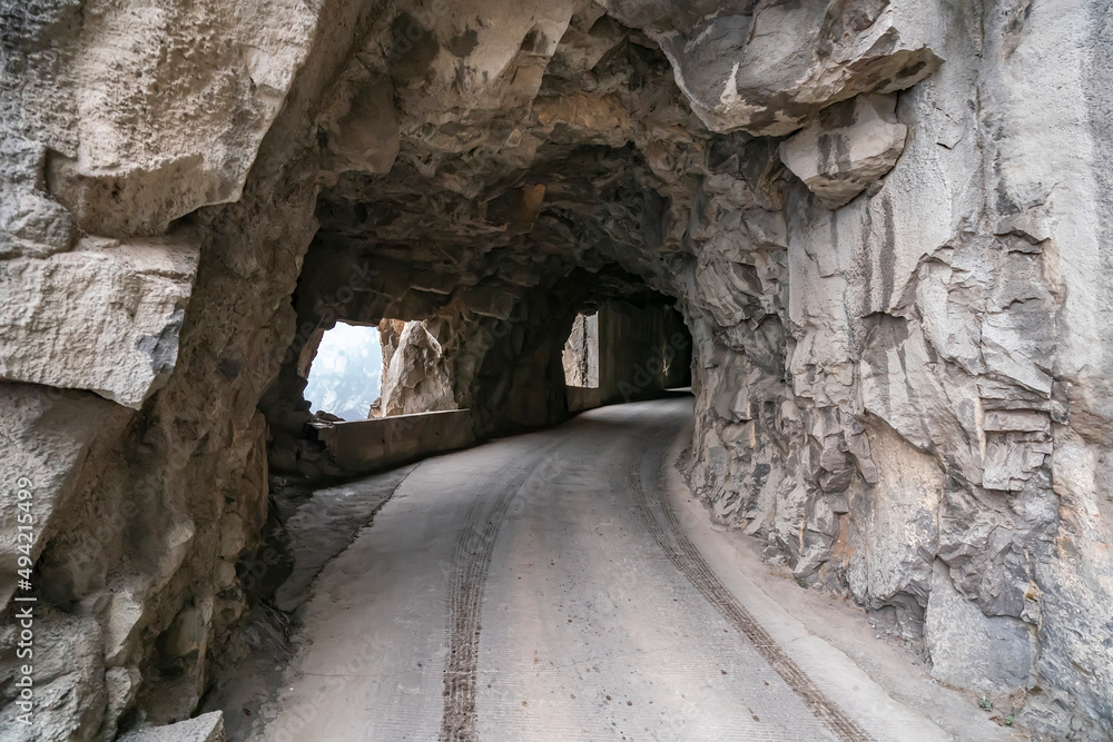 Obraz premium Guoliang hang wall highway on cliff, Hui county, Henan province, China