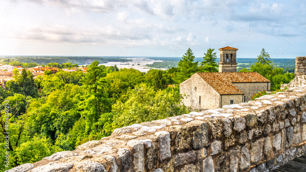 Belltower of St Peters Church on Ragogna Castle