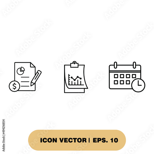 Business finance icons  symbol vector elements for infographic web