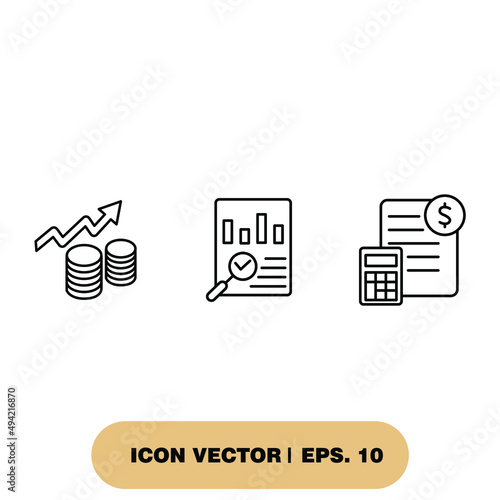 Business finance icons  symbol vector elements for infographic web