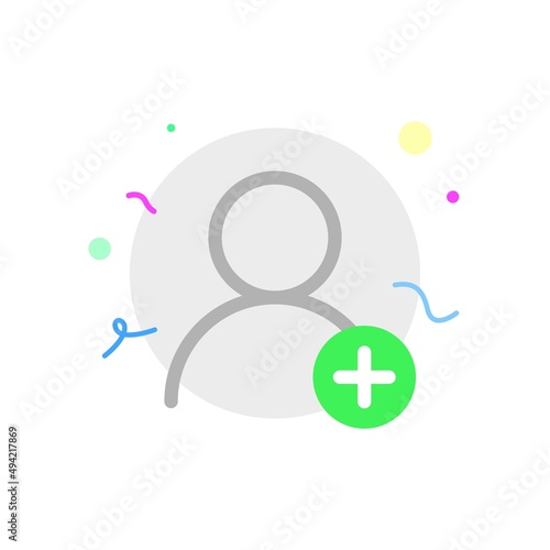 share, add, invite friend concept illustration flat design vector eps10. modern graphic element for landing page, empty state ui, infographic, icon