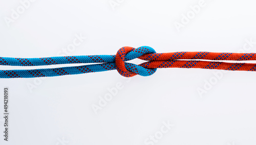 Konstfotografi Tied rope together a knot