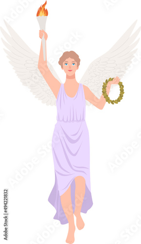 Nike or Victoria Goddess of Victory Illustration