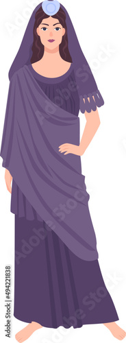 Persephone or Proserpina Goddess of Underworld Springtime and Vegetation Illustration