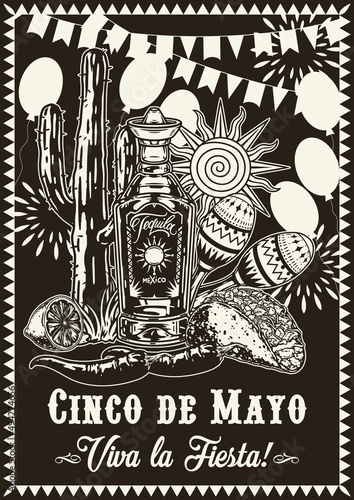 Mexican food and drink poster