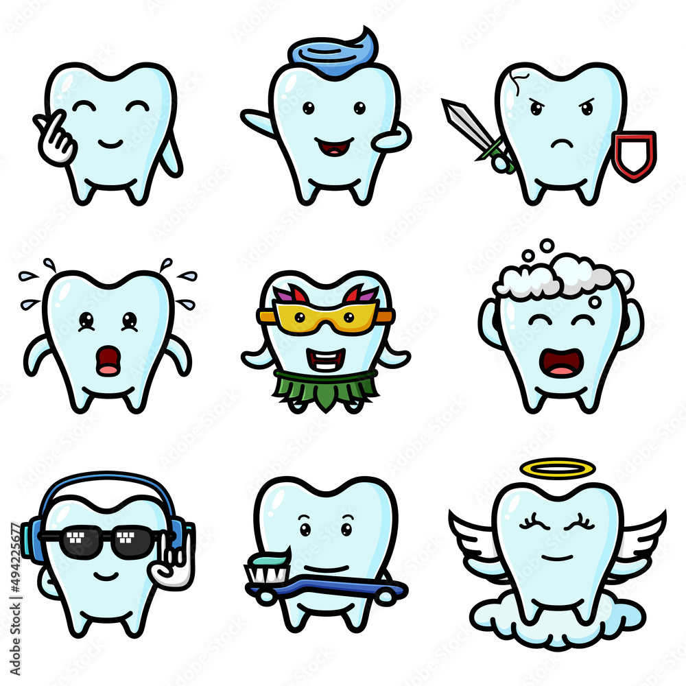 The dental tooth models of the mascot bundle set