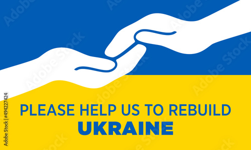rebuild Ukraine, help us to rebuild the country