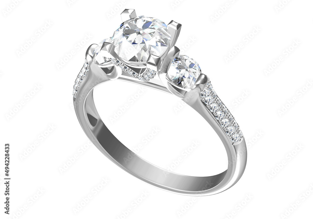 Wedding ring with diamond. Sign of love. Fashion jewelry .3D rendering Wedding ring with diamond. Sign of love. Fashion jewelry .3D rendering