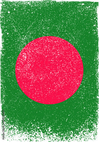Drapeau Grunge du Bangladesh