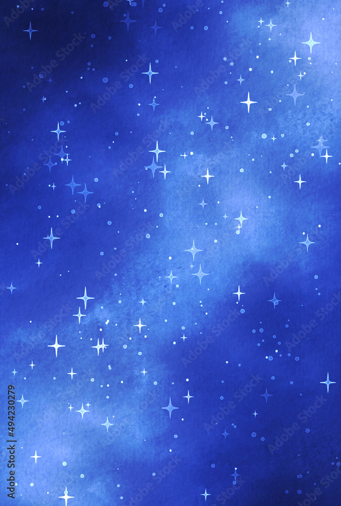 背景素材 水彩テクスチャ 夜空stock Illustration Adobe Stock