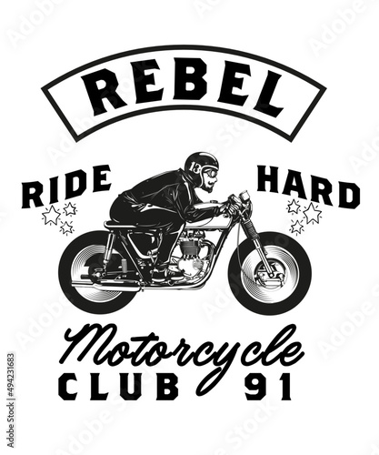 Motorcycle rider vector