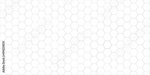Abstract background seamless pattern with hexagon . Modern and geometric design with honeycomb background in grey color. Vector illustration .