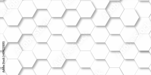 Abstract background with seamless pattern with hexagons . White soft light bubbles pattern of hydrogel balls as contemporary abstract background.