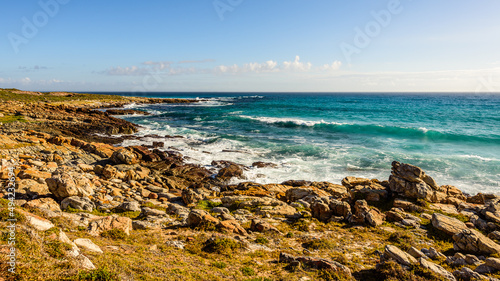 Coastline of the Cape of Good Hope in South Africa.