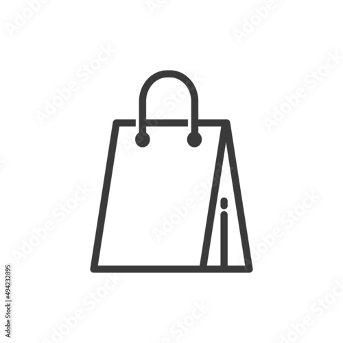 shopping bag icon vector illustration, shopping bag flat design