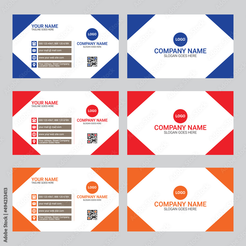 Business Card Design - Minimal Business Card - Vector EPS - Illustration