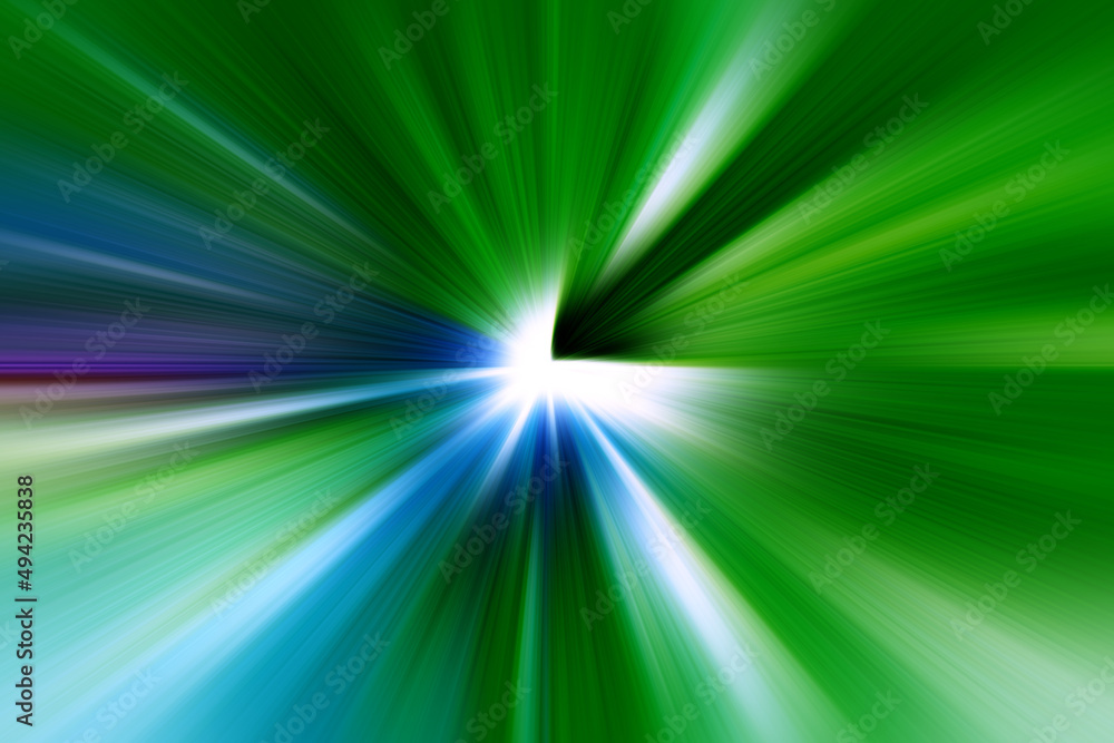 Abstract radial zoom blur surface in dark green and blue tones. Bright green-blue background with radial, radiating, converging lines. Abstract radial zoom blur surface in dark green and blue tones. Bright green-blue background with radial, radiating, converging lines.