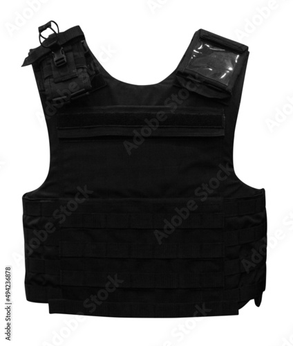 Bulletproof vest isolated on white background with clipping path photo