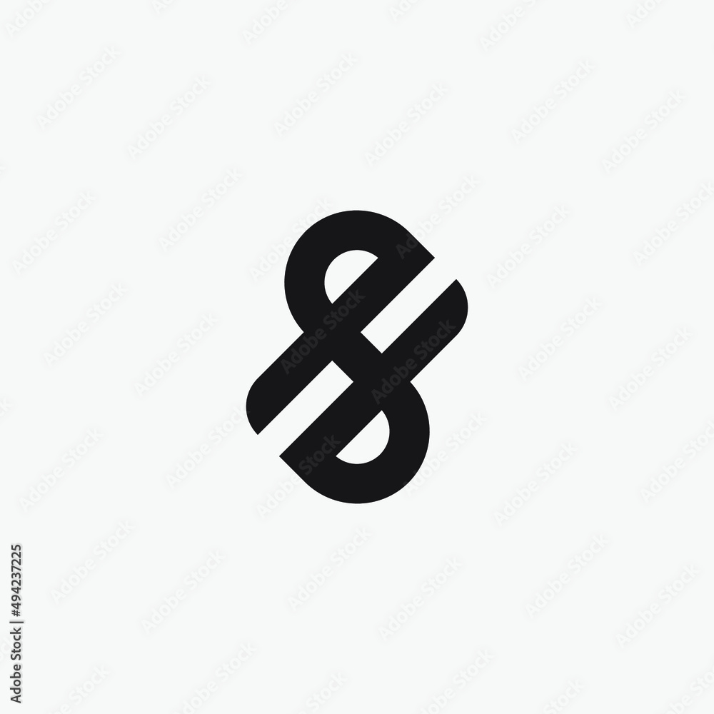 Obraz premium SH monogram design logo template.