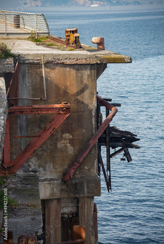 view of Italsider di Bagnoli, a steel factory abandoned in 1992