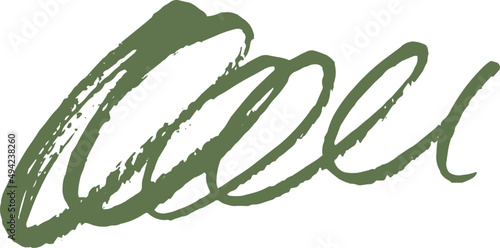 Abstract Green Paint Brush