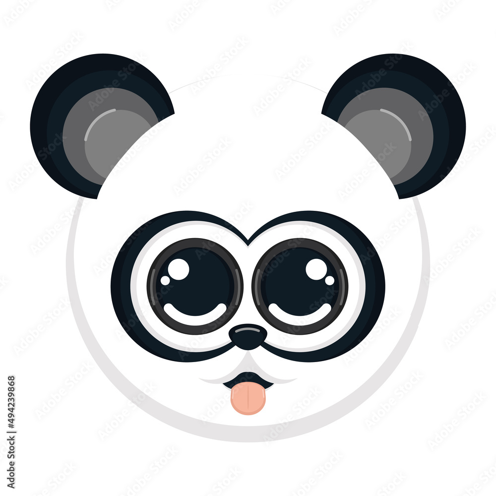 Isolated cute panda bear avatar Vector Isolated cute panda bear avatar Vector
