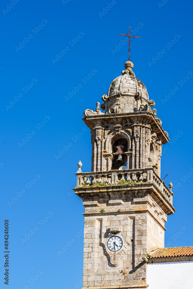 Old bell tower of Santo Domingo church and convent in Betanzos Galicia Spain