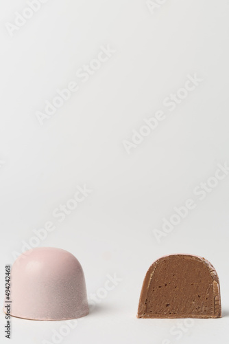 Luxury handmade pink chocolate candy