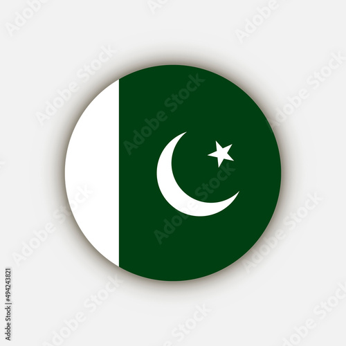 Country Pakistan. Pakistan flag. Vector illustration.
