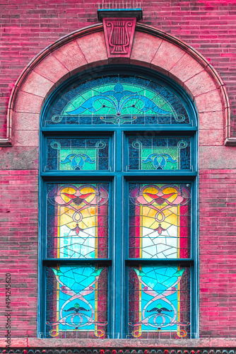 Colonial architecture of the Massey Hall (1894) which is a National Historic Site of Canada