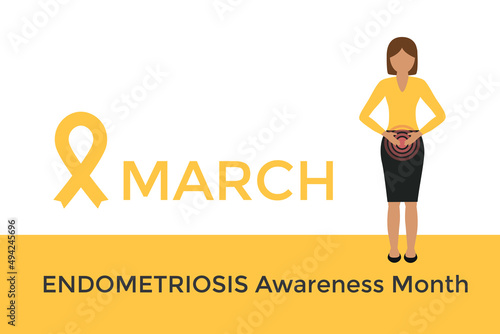 National Endometriosis Awareness Month march info graphic