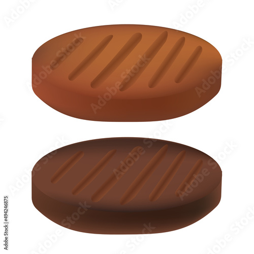 Grilled meat or cutlet for burger and sandwich