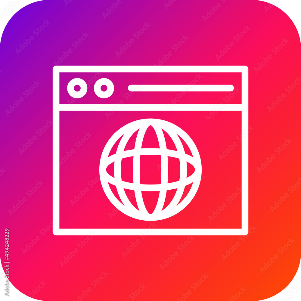 Browser Vector Icon Design Illustration Browser Vector Icon Design Illustration