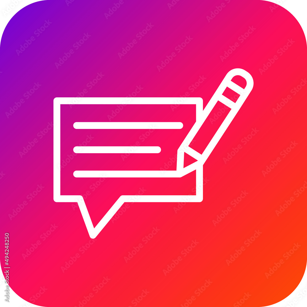 Commentary Vector Icon Design Illustration Commentary Vector Icon Design Illustration