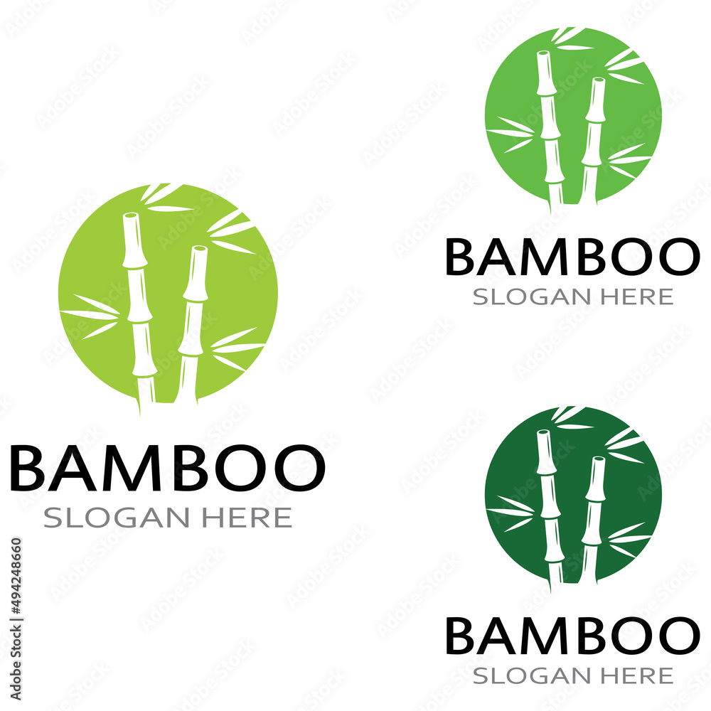 Fototapeta premium Logo of a bamboo plant or a type of hollow plant. Using a modern illustration business vector concept design