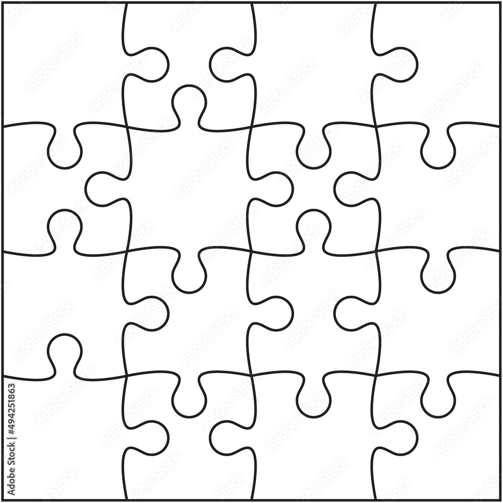 Jigsaw puzzle vector